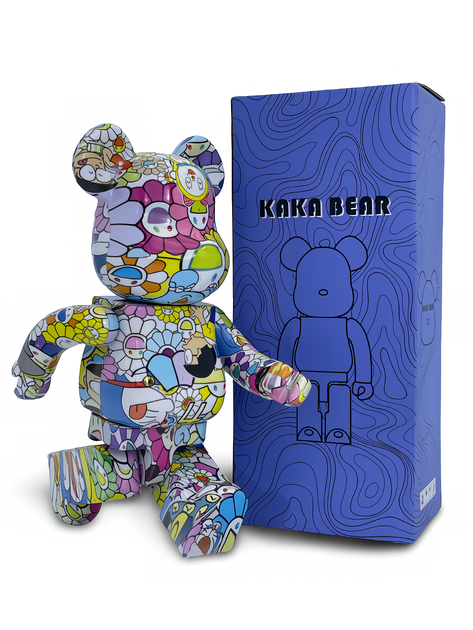 Статуэтка Bearbrick x Takashi Murakami x Smile 400% 28 см Medicom Toy Улыбающиеся цветы - изображение 6