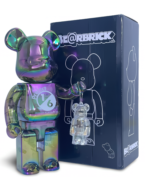 Статуетка Bearbrick x Project 1/6 x Clear Chrome Black 400% 28 см Medicom Toy Матриця - Фото 5 Статуетка Bearbrick x Project 1/6 x Clear Chrome Black 400% 28 см Medicom Toy Матриця - зображення 5