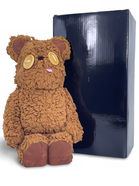 Статуетка Bearbrick x Tim from Minions 400% 28 см Medicom Toy Плюшевий ведмедик - зображення 7