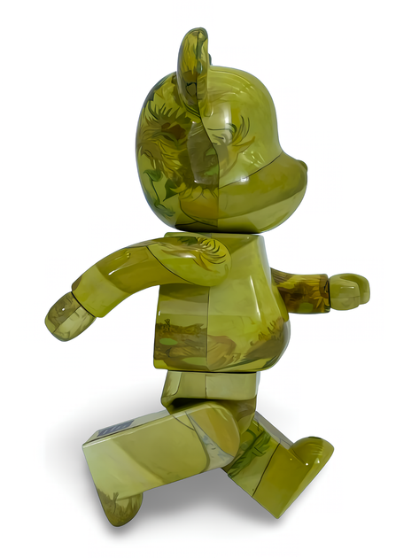 Статуетка Bearbrick x Van Gogh Museum x Sunflowers 400% 28 см Medicom Toy Соняшники - зображення 11