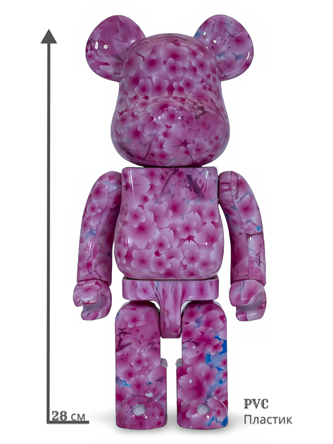 Статуетка Bearbrick x Sakura 400% 28 см Medicom Toy Цвітіння вишні - зображення 9