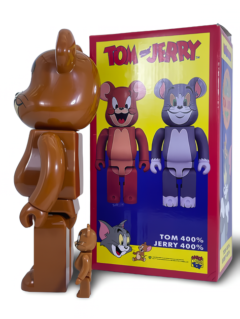 Статуетка Bearbrick x Tom and Jerry x Jerry 400% & 100% 28 см 7 см Medicom Toy Джерри Джинкс - Фото 3 Статуетка Bearbrick x Tom and Jerry x Jerry 400% & 100% 28 см 7 см Medicom Toy Джерри Джинкс - зображення 3