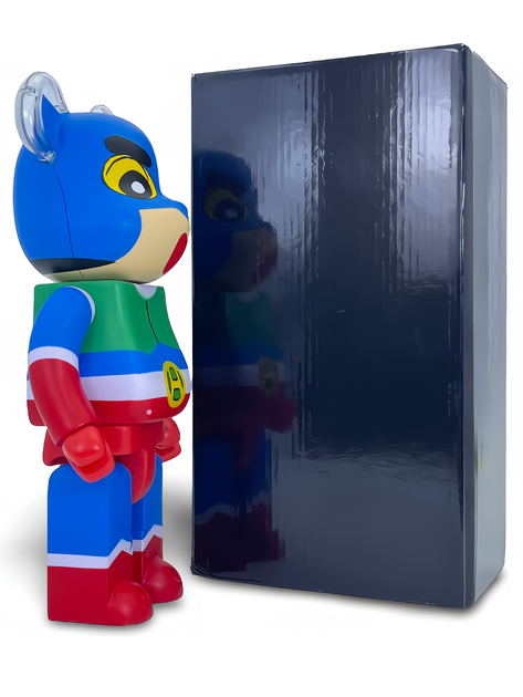 Статуетка Bearbrick x Vernon Kraus 400% 28 см Medicom Toy Маска провосудія - зображення 4
