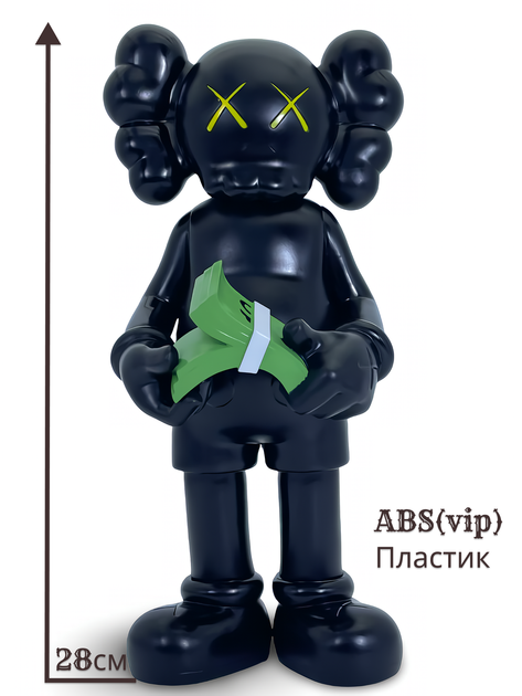 Статуэтка KAWS x Money Flip x Cash Open Edition x Black 400% 28 см Brian Donnelly Рыцарь - изображение 5