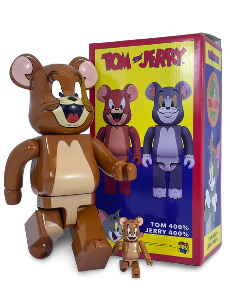 Статуетка Bearbrick x Tom and Jerry x Jerry 400% & 100% 28 см 7 см Medicom Toy Джерри Джинкс - Фото 6 Статуетка Bearbrick x Tom and Jerry x Jerry 400% & 100% 28 см 7 см Medicom Toy Джерри Джинкс - зображення 6