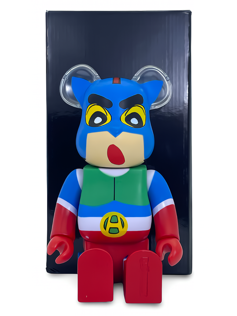 Статуетка Bearbrick x Vernon Kraus 400% 28 см Medicom Toy Маска провосудія - зображення 8