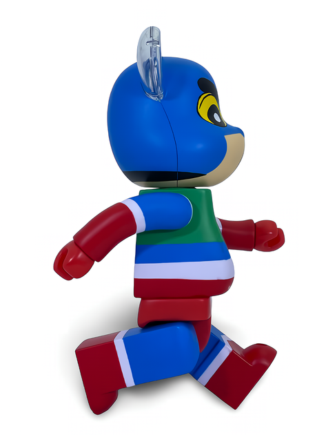 Статуетка Bearbrick x Vernon Kraus 400% 28 см Medicom Toy Маска провосудія - зображення 12