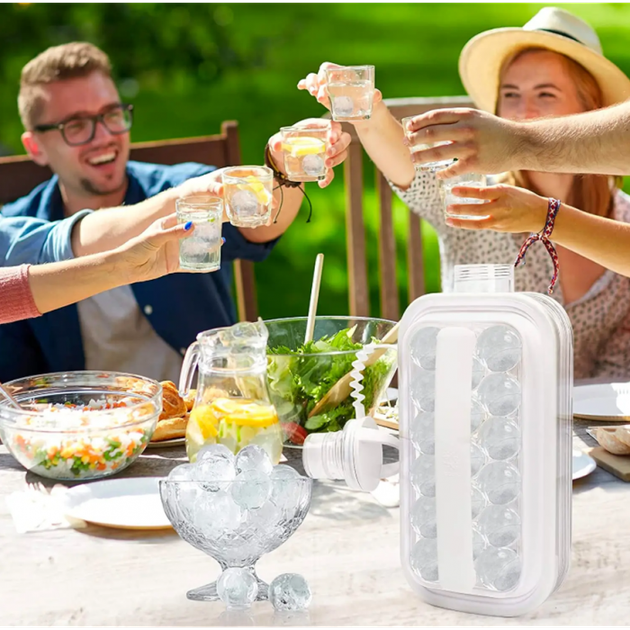 Силіконова форма для льоду на 17 кульок ICE CUBE TRAY Переносна пляшка для льоду Біла - Фото 3 Силіконова форма для льоду на 17 кульок ICE CUBE TRAY Переносна пляшка для льоду Біла - изображение 3