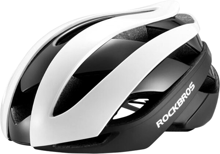 Kask rowerowy Rockbros biało-czarny M (7016802869229) - obraz 1