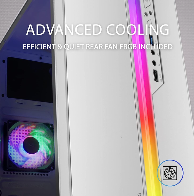 Корпус игрового компьютера Mars Gaming MC-S1 Белый - изображение 6