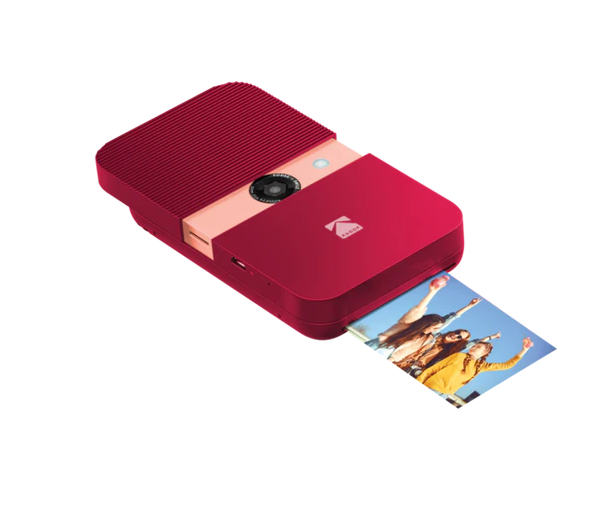 Фотокамера мгновенной печати Kodak Smile Instant Print 10MP Бордовая Б/В g5 - изображение 4