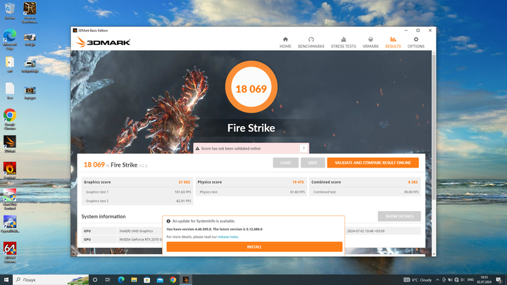 Ноутбук PowerSpec 1530 / i7-10875H / RAM 16GB / 512GB SSD / RTX 2070 Super / 240Гц / FullHD / Б/У - изображение 8