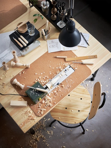 Письмовий стіл IKEA KULLABERG 110х70 см сосна/чорний (804.994.44) - зображення 2