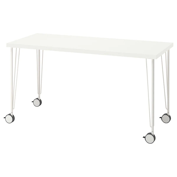Письмовий стіл IKEA LAGKAPTEN / KRILLE 140х60 см білий (194.171.74) - Фото 1 Письмовий стіл IKEA LAGKAPTEN / KRILLE 140х60 см білий (194.171.74) - изображение 1