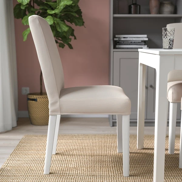 Стілець IKEA BERGMUND білий / Hallarp бежевий (393.880.76) - зображення 2