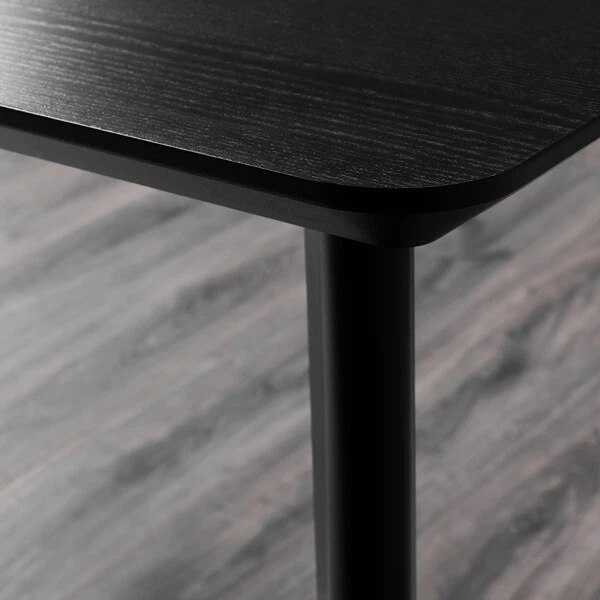 Стіл IKEA LISABO 140х78 см чорний (803.824.39) - Фото 5 Стіл IKEA LISABO 140х78 см чорний (803.824.39) - изображение 5