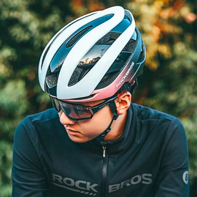Kask rowerowy Rockbros niebiesko-różowy L (7016802869175) - obraz 5