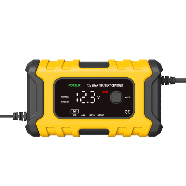 Автомобильное импульсное зарядное устройство Foxsur 12V 6A FBC1206D, автоматическое зарядное для аккумулятора - Фото 4 Автомобильное импульсное зарядное устройство Foxsur 12V 6A FBC1206D, автоматическое зарядное для аккумулятора - изображение 4