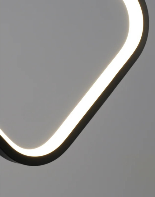 Подвесной светодиодный светильник LED бра металлический черный 3 цветной режим 12W 3000-6000K (NZ077) - изображение 6