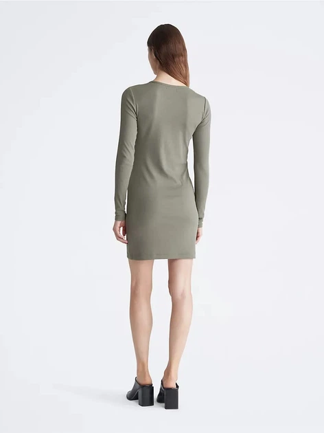 Платье короткое осеннее женское Calvin Klein 576133222 M Зеленое (1159808163) - изображение 2