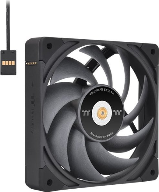 Кулер Thermaltake Toughfan EX12 Pro High Static Pressure PC Cooling Fan Black 3 шт (4713227539395) - зображення 2