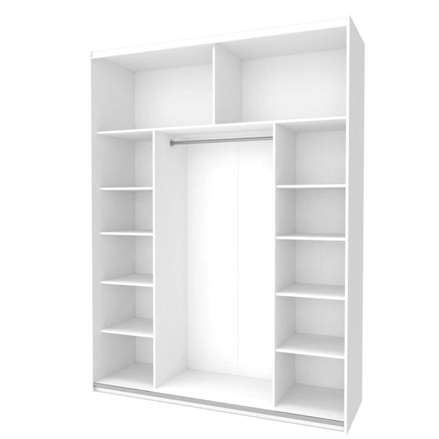 Шкаф купе Doros G-Caiser Белый / Дуб Эвок 2 ДСП / 3 части 180х60х240 (42005020) - изображение 2