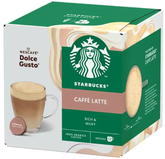 Кава в капсулах Starbucks NESCAFE Dolce Gusto AU LAIT CAFFE LATTE - Фото 1 Кава в капсулах Starbucks NESCAFE Dolce Gusto AU LAIT CAFFE LATTE - изображение 1