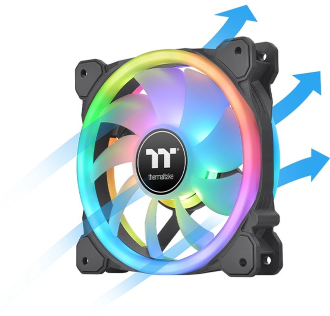 Набір вентиляторів Thermaltake SWAFAN 14 RGB Radiator Fan TT Premium Edition Black (4713227534239) - зображення 3