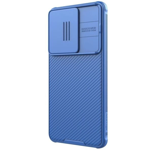 Чохол зі шторкою для камери NILLKIN CamShield Pro для Xiaomi Poco F6 - Blue - зображення 3