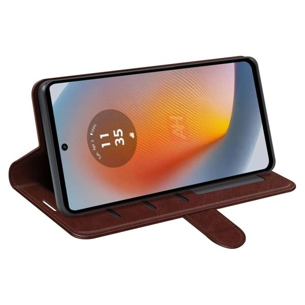 Класичний чохол-книжка Deexe Wallet Style для Motorola Edge 50 Fusion - Brown - Фото 3 Класичний чохол-книжка Deexe Wallet Style для Motorola Edge 50 Fusion - Brown - зображення 3