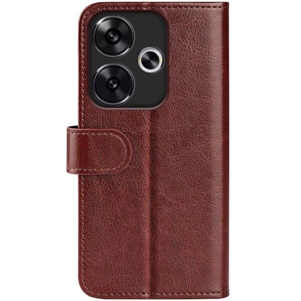 Класичний чохол-книжка Deexe Wallet Style для Xiaomi Poco F6 - Brown - зображення 5