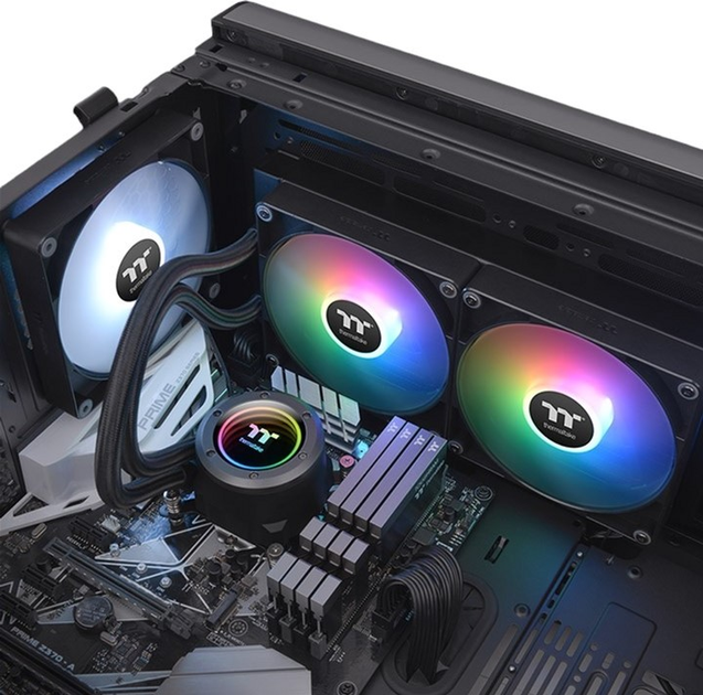 Система рідинного охолодження Thermaltake TH280 V2 ARGB Sync All-In-One Liquid Cooler Black (4713227537919) - зображення 5