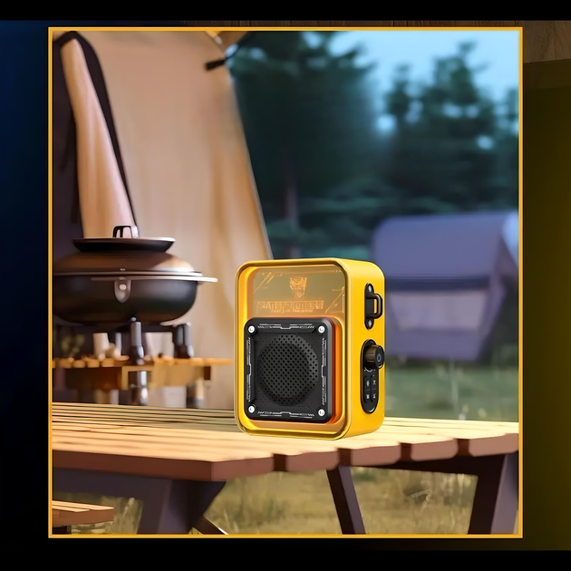 Портативная Bluetooth колонка Transformers TF-Y02 BumbleBee с басами, RGB-подсветкой, 1800 mAh, жёлтая - изображение 4