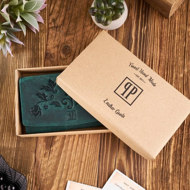 Гаманець жіночий шкіряний Paolo Peruzzi T-01 Зелений (5903754436758) - зображення 5