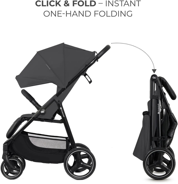 Прогулочная коляска Kinderkraft Trig 3 Granite Grey (KSTRIG03GRY0000) (5902533924844) - изображение 2