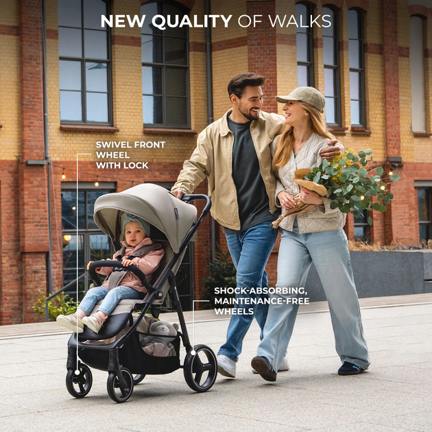 Прогулочная коляска Kinderkraft Trig 3 Granite Grey (KSTRIG03GRY0000) (5902533924844) - изображение 5