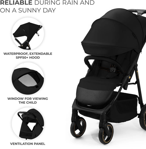Прогулочная коляска Kinderkraft Trig 3 Onyx Black (KSTRIG03BLK0000) (5902533924868) - изображение 4