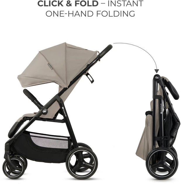 Прогулочная коляска Kinderkraft Trig 3 Stone Beige (KSTRIG03BEG0000) (5902533924851) - изображение 2