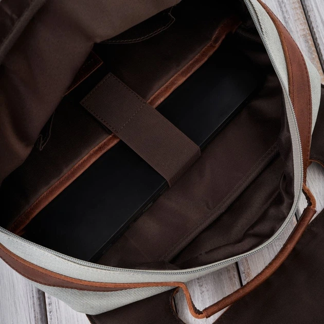 Рюкзак чоловічий тканинний вміщує формат А4 Paolo Peruzzi SI-03-BU Сірий (5905567205354) - зображення 3