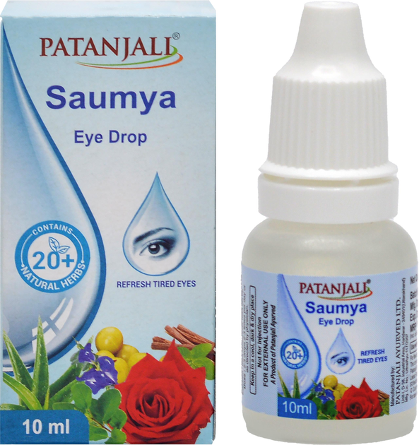 Упаковка капель для глаз Patanjali Ayurved Сомья 10 мл х 2 шт (8904109449604_2) - изображение 2