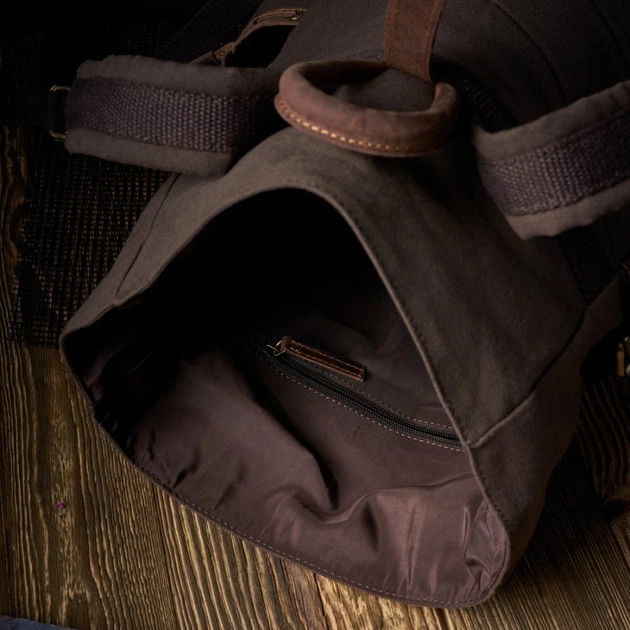 Рюкзак чоловічий тканинний вміщує формат А4 Paolo Peruzzi T-40-BR Коричневий (5904365074827) - зображення 4