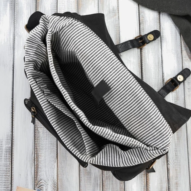 Сумка-месенджер через плече чоловіча тканинна Paolo Peruzzi E-01-BL Чорна (5905567203275) - зображення 5