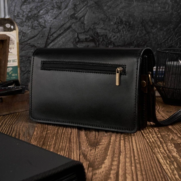 Saszetka męska ze skóry naturalnej Paolo Peruzzi N06-BL Czarna (5904365075619) - obraz 4