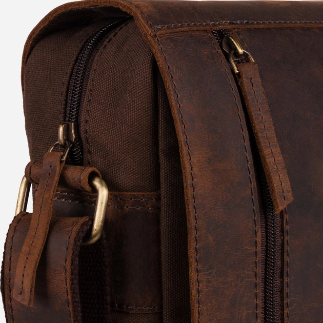 Torba na ramię męska duża Paolo Peruzzi T-20-BR Brązowa (5904365073158) - obraz 7