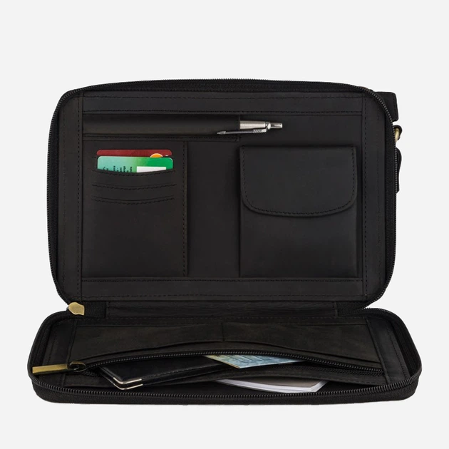 Сумка-клатч чоловіча з натуральної шкіри Paolo Peruzzi T-26-HBL Графітова (5904365073967) - зображення 5