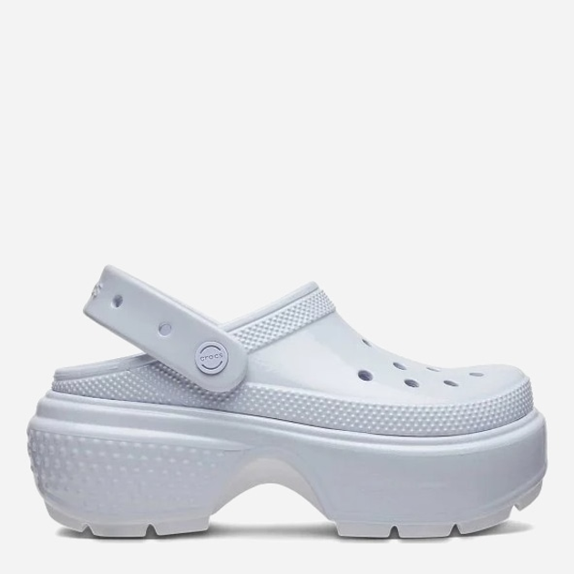 Акція на Жіночі крокси Crocs Stomp High Shine Clog 209568-5AF 39/40 (M7/W9) 25 см Сірі від Rozetka