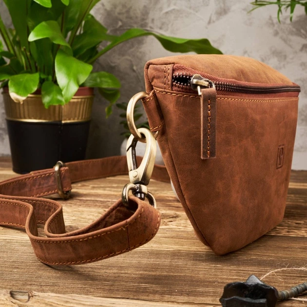 Torebka crossbody	damska ze skóry naturalnej Paolo Peruzzi T-36-LB Jasnobrązowa (5904365074681) - obraz 3