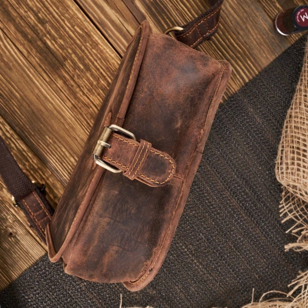 Torebka crossbody	damska ze skóry naturalnej Paolo Peruzzi T-39-BR Brązowa (5904365074797) - obraz 7