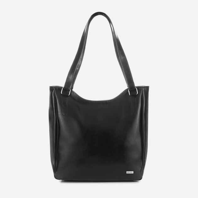 Torebka shopper damska ze skóry naturalnej Paolo Peruzzi Z-09-BL Czarna (5903754432019) - obraz 1