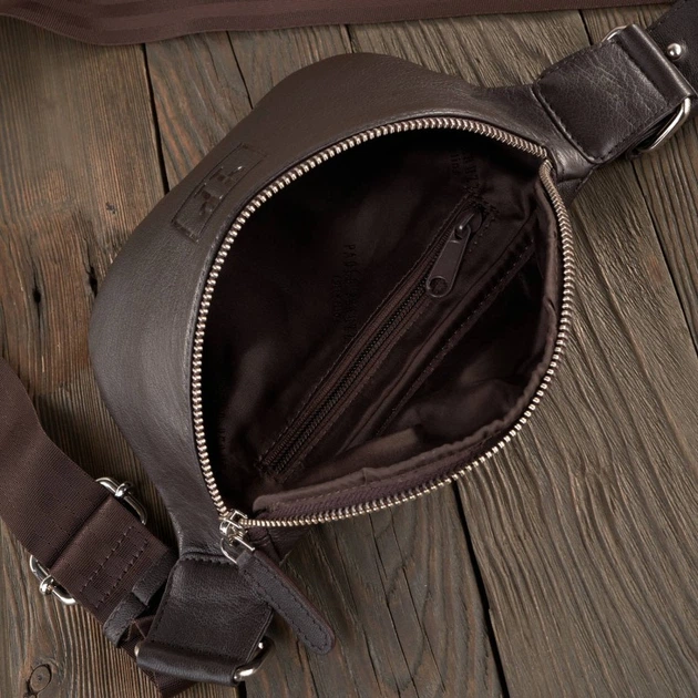 Сумка на пояс бананка жіноча з натуральної шкіри Paolo Peruzzi T-97-BR Коричнева (5905567206603) - зображення 3